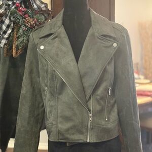 BB Dakota Steve Madden Olive Leather Jacket